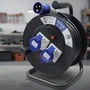 Phasak Regleta enrollable BN 3475 con 2 enchufes industriales 2P+TT y 25m de cable
